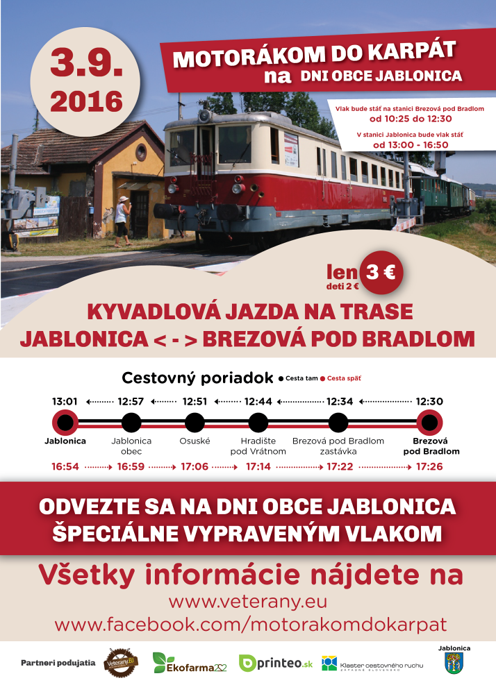 Motorakom do Karpat 3.9.2016 Kyvadlova jazda