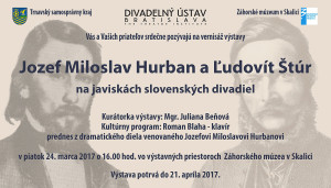 J.M.Hurban a L.Stur na javiskach slovenskych divadiel - 24.3. 2017 - pozvanka